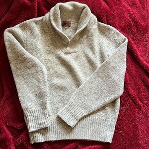 Men’s heather shawl collar sweater